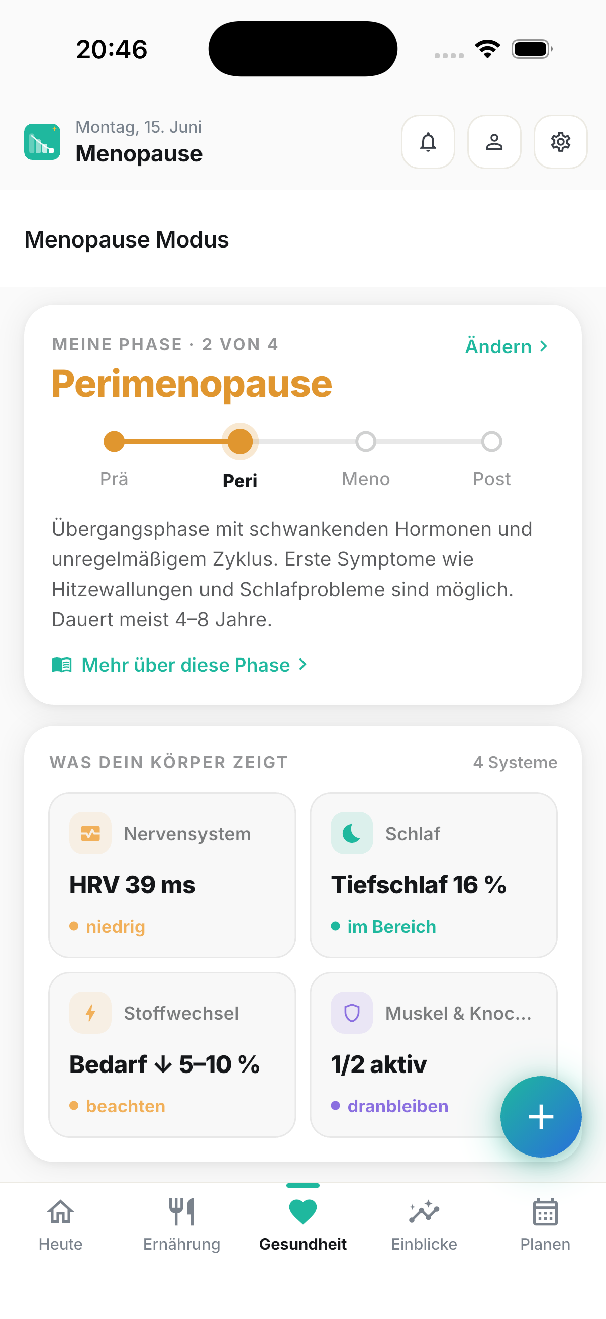 Wechseljahre haben einen Modus