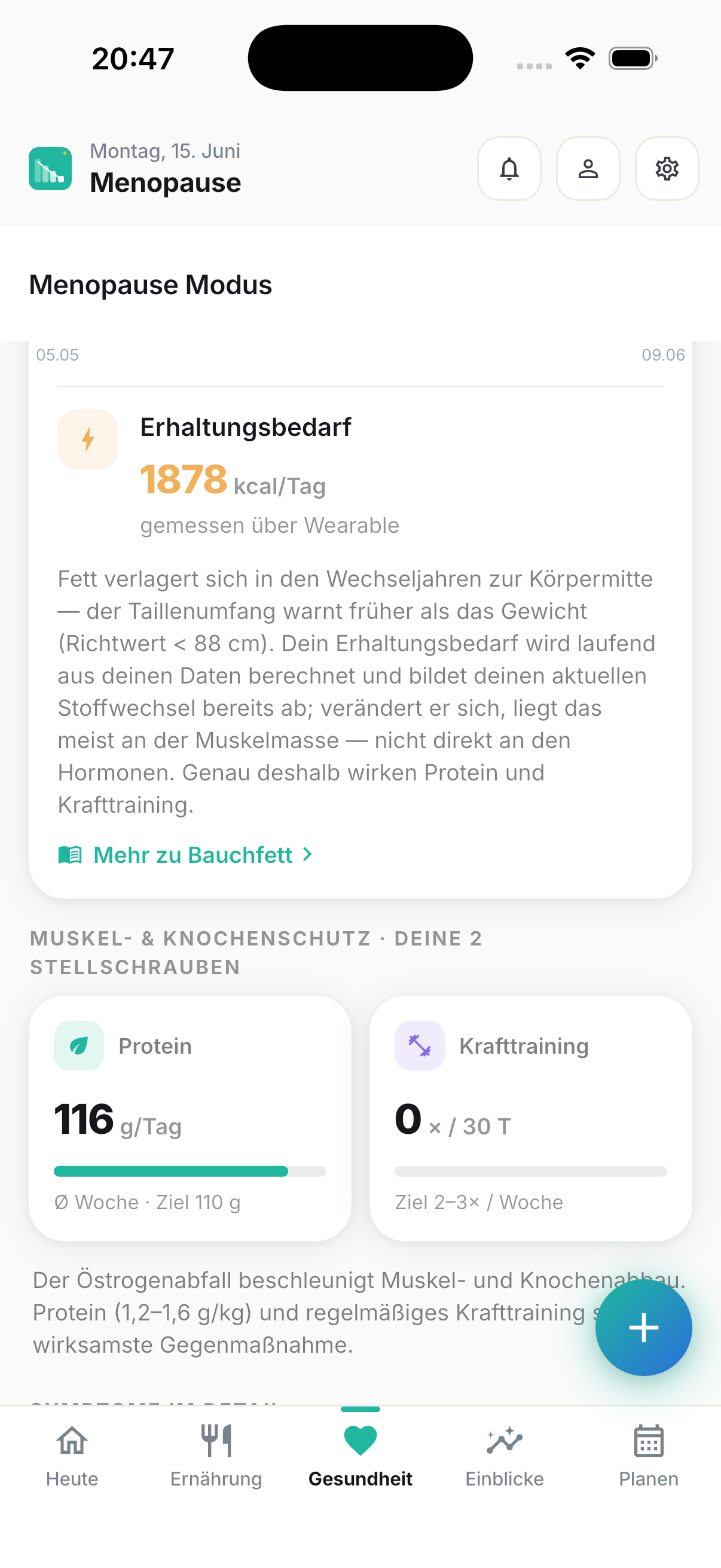 Wechseljahre haben einen Modus