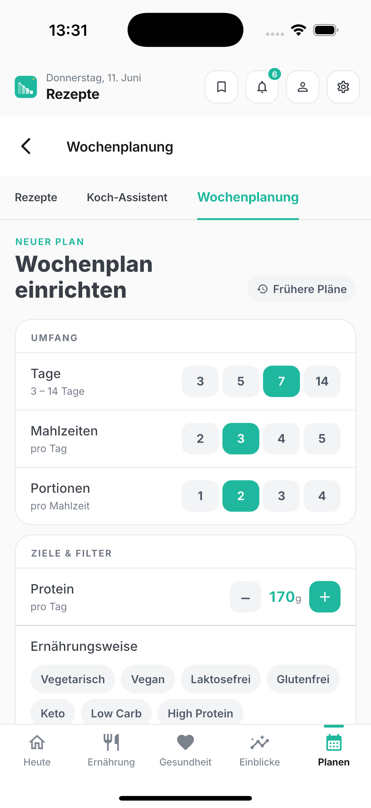 Mahlzeiten planen, die wirklich passen